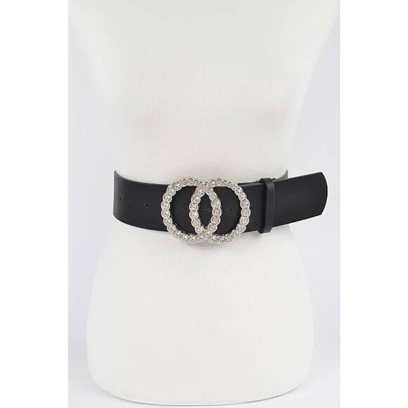 Rhinestone Filled Double Ring Belt main image 12